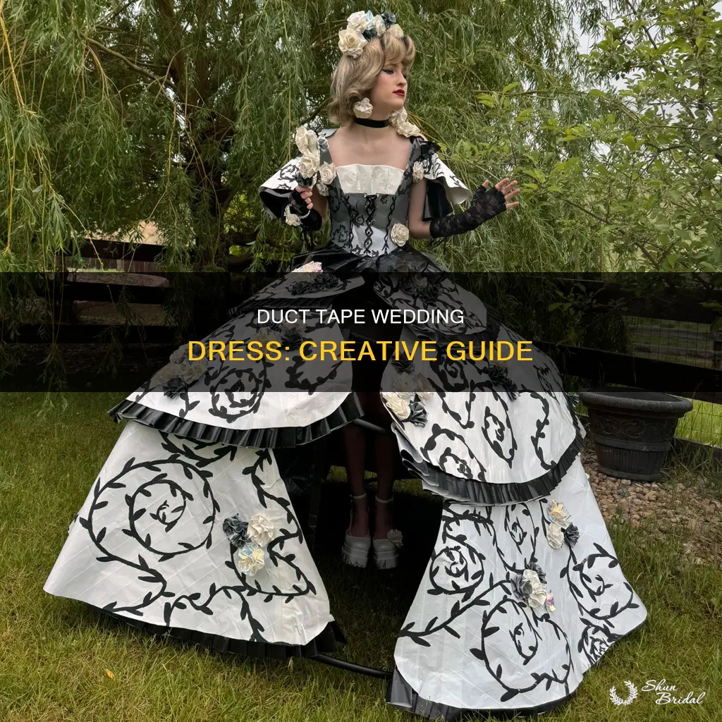 how to make a duct tape wedding dress