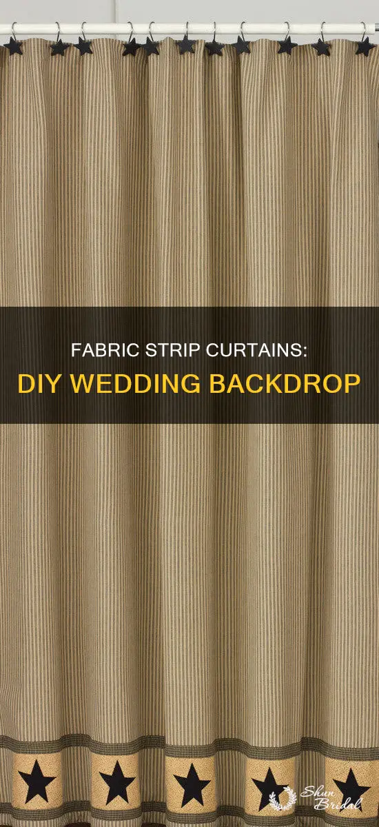 how to make a fabric strip curtain wedding