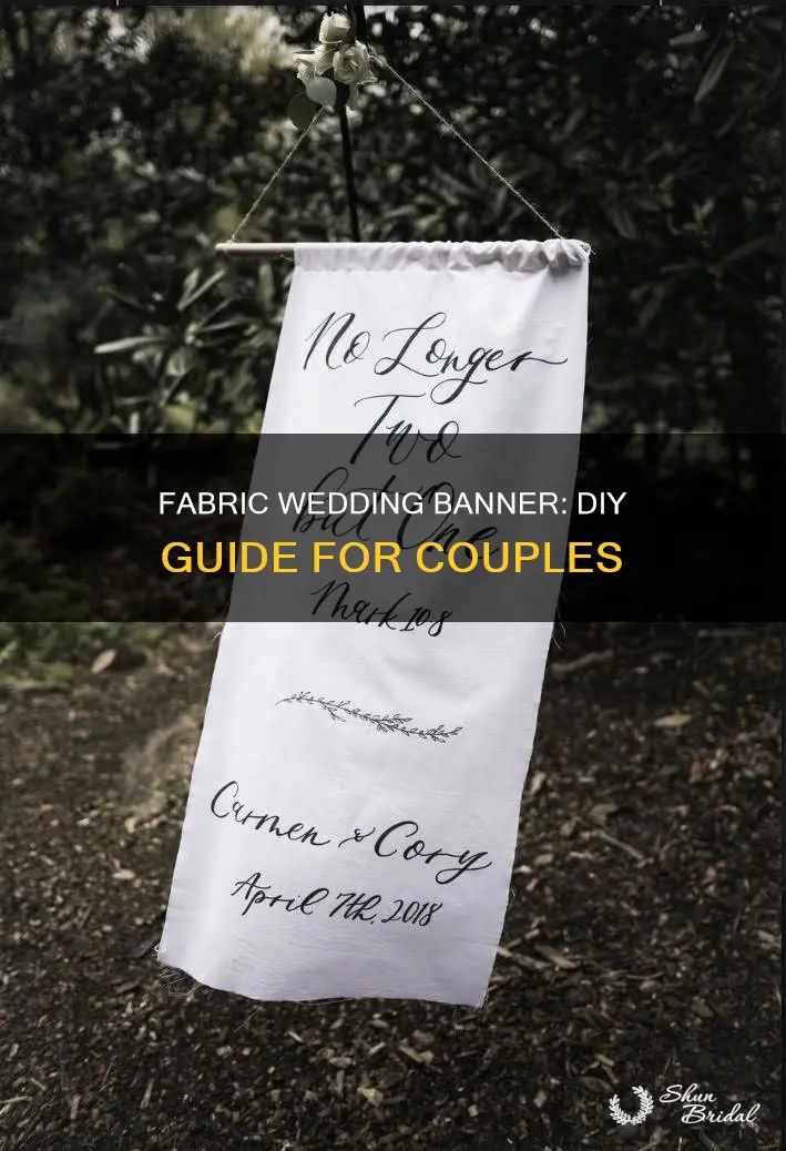 how to make a fabric wedding banner