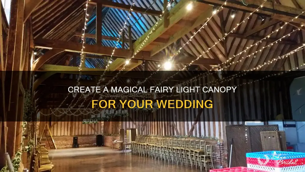 how to make a fairy light canopy wedding