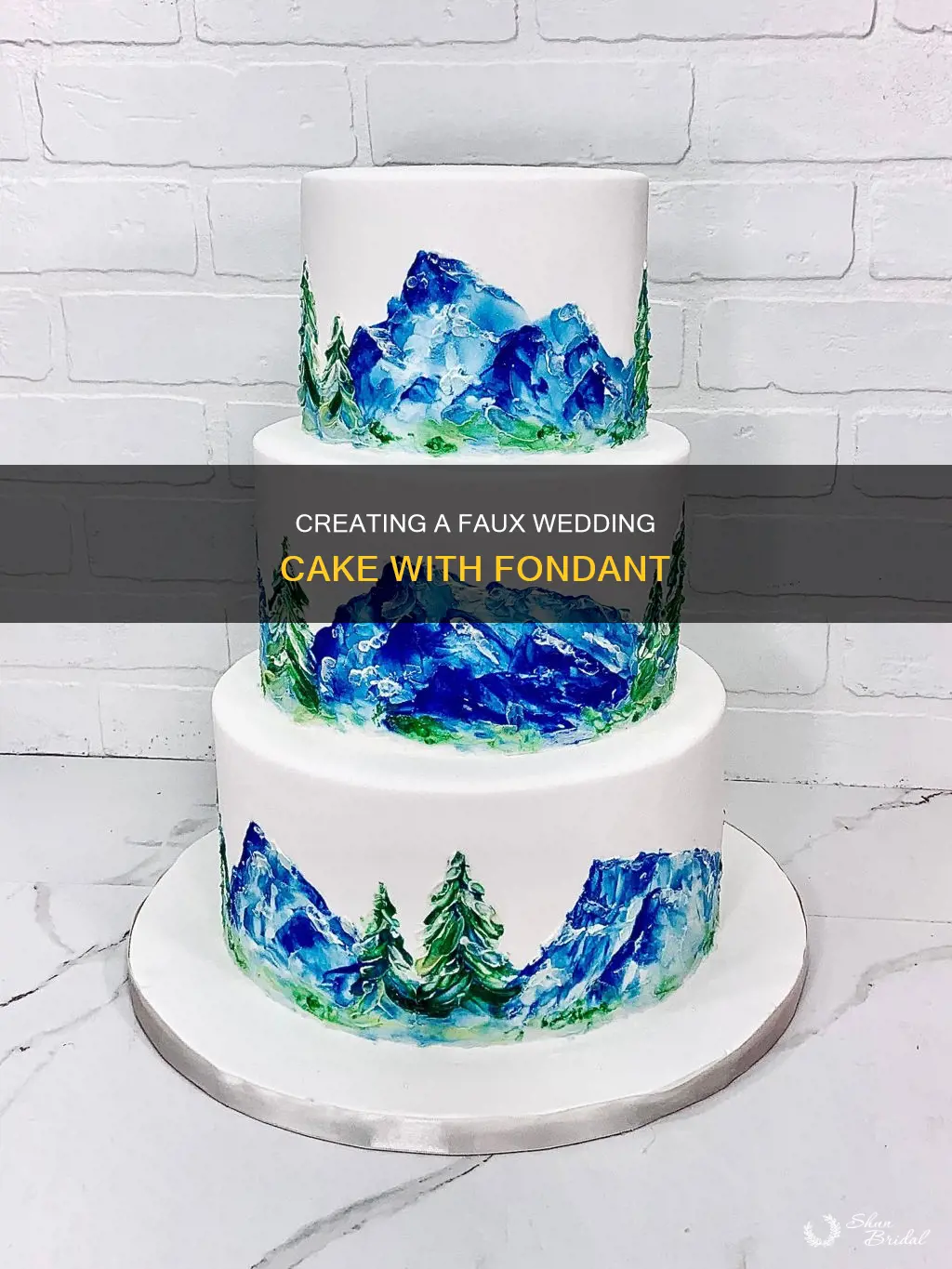 how to make a fake wedding cake with fondant