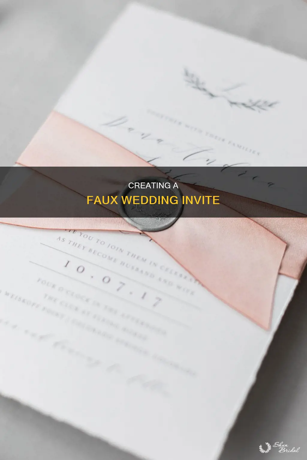 how to make a fake wedding invitation