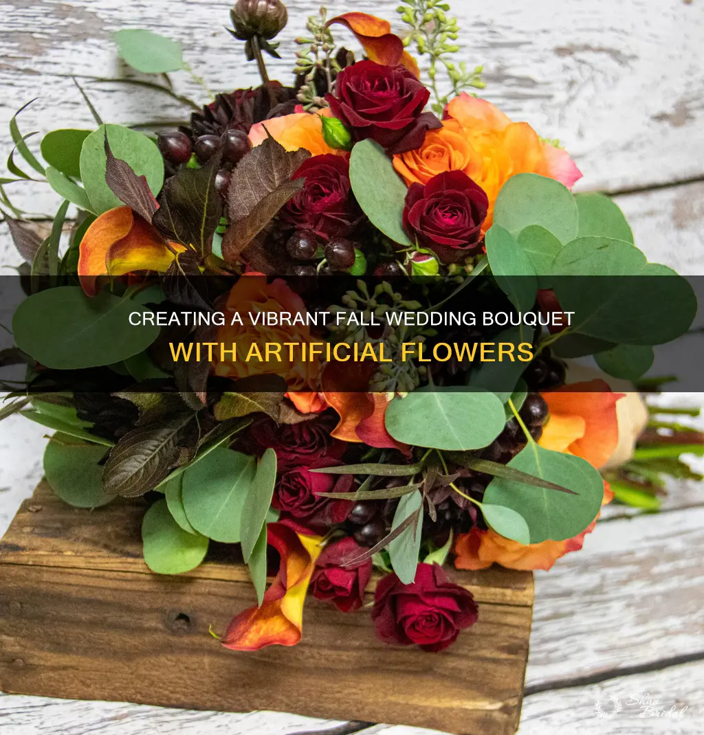 how to make a fall wedding bouquet with artificial flowers