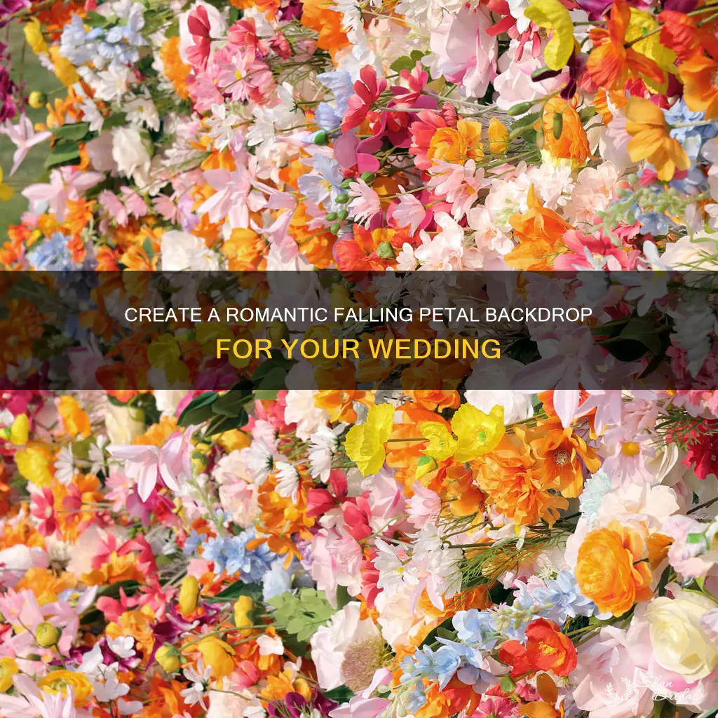 how to make a falling petal backdrop for wedding