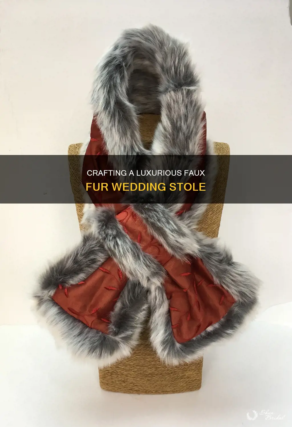 how to make a faux fur wedding stole