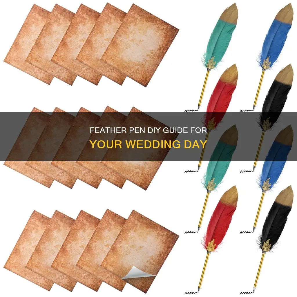 how to make a feather pen for wedding