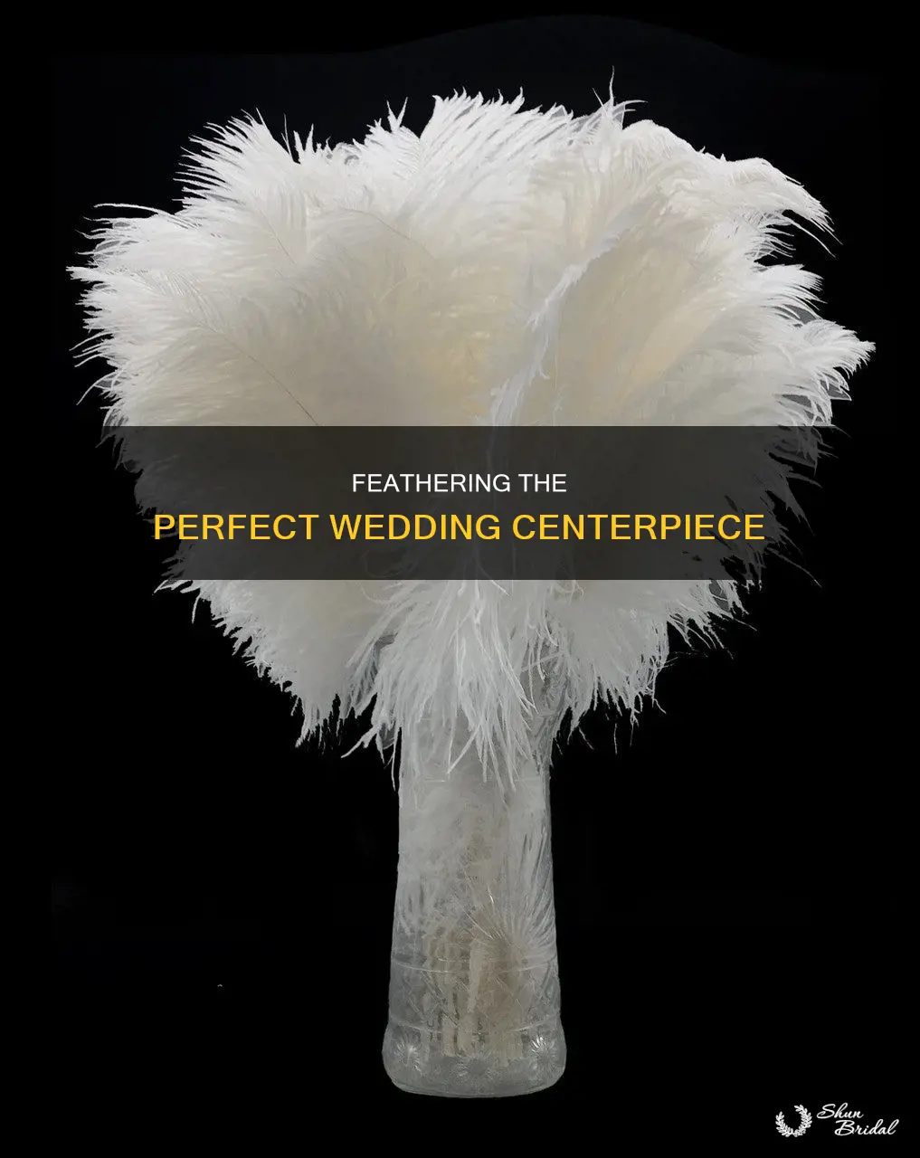 how to make a feather wedding centerpiece