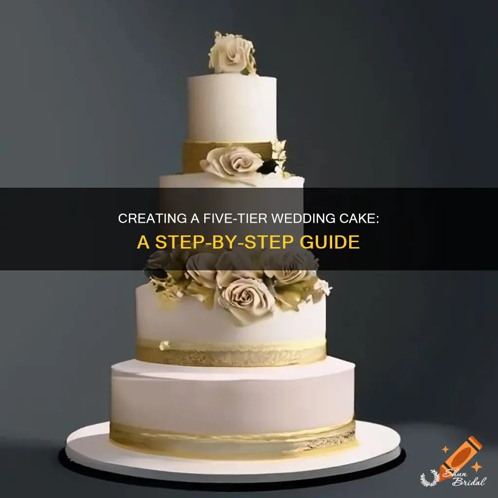 how to make a five tier wedding cake