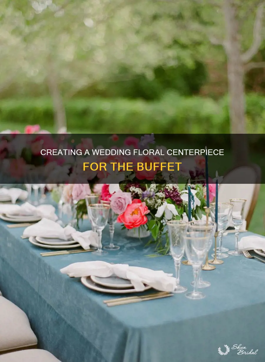 how to make a floral centerpiece for a wedding buffet