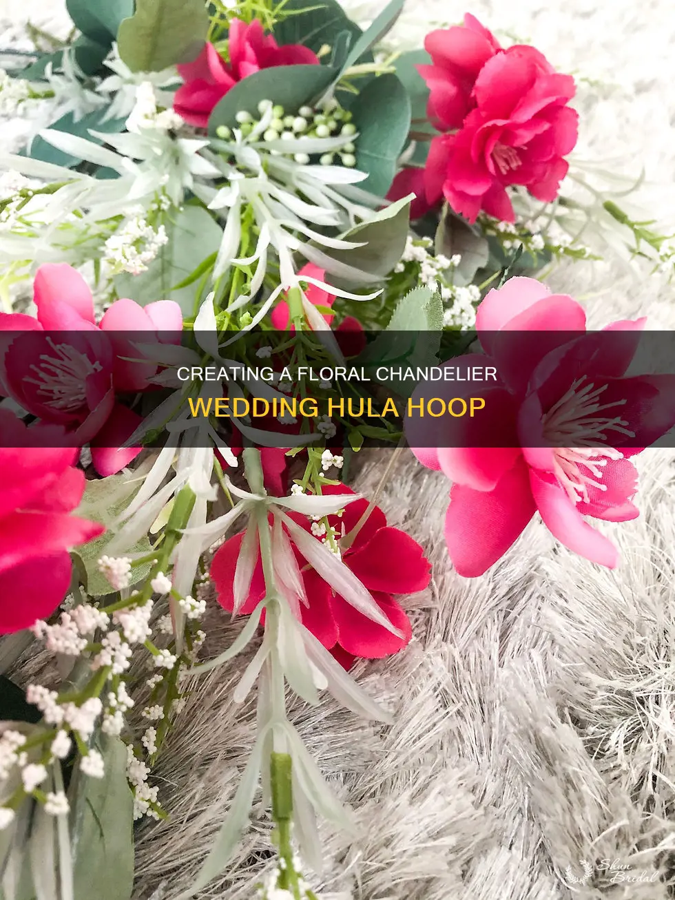 how to make a floral chandelier wedding hula hoop