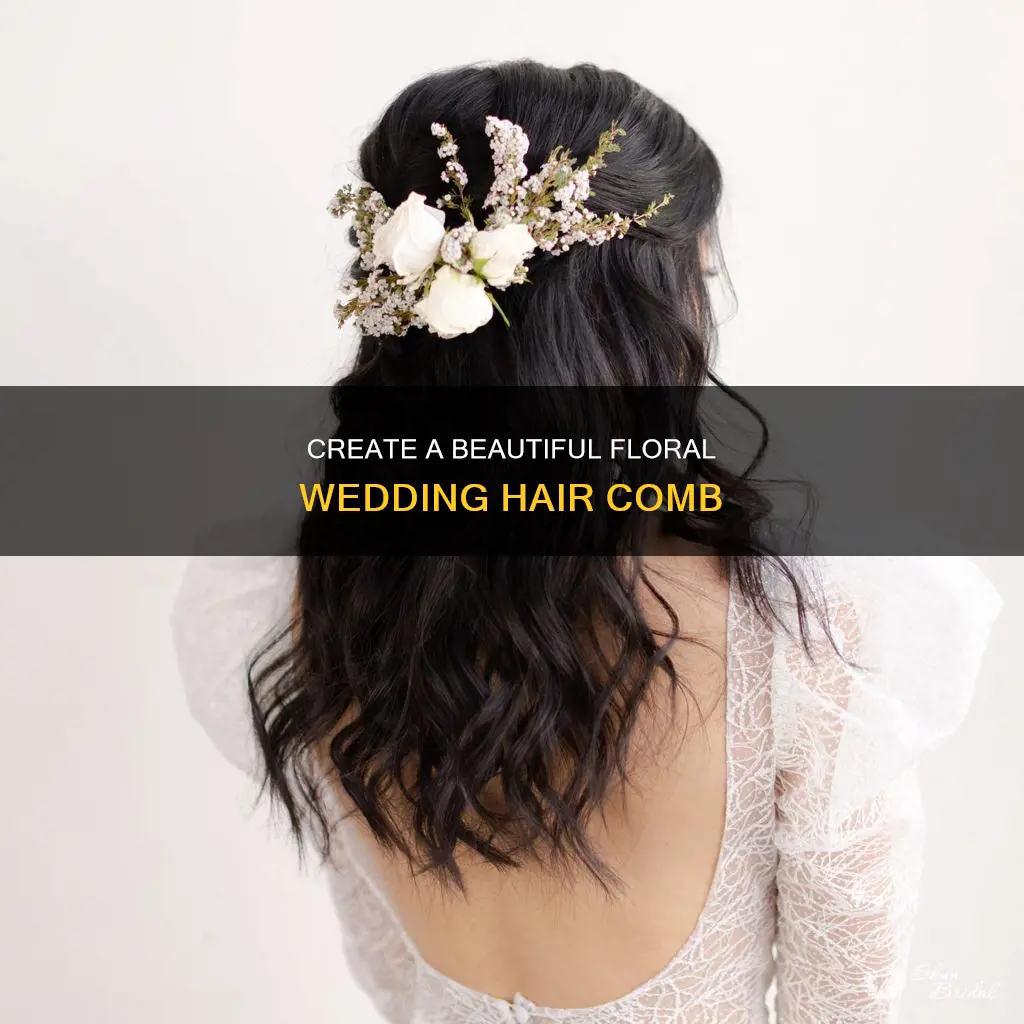 how to make a floral wedding hair comb