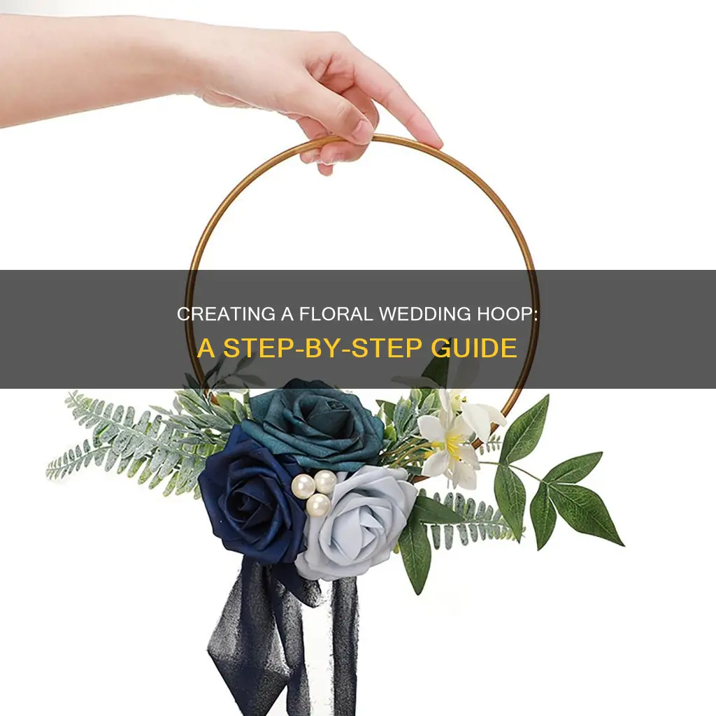 how to make a floral wedding hoop