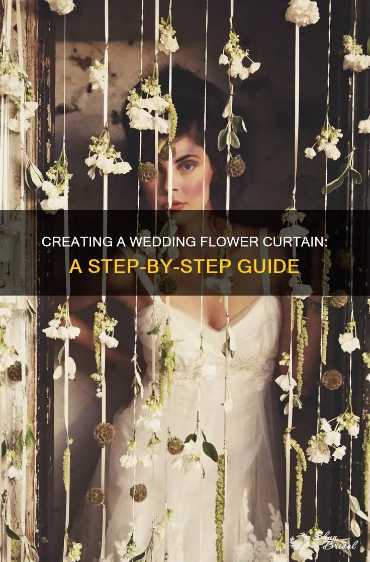 how to make a flower curtain for wedding