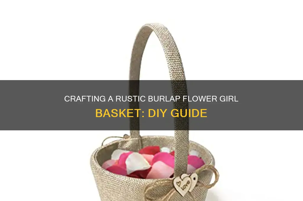 how to make a flower girl basket out of burlap