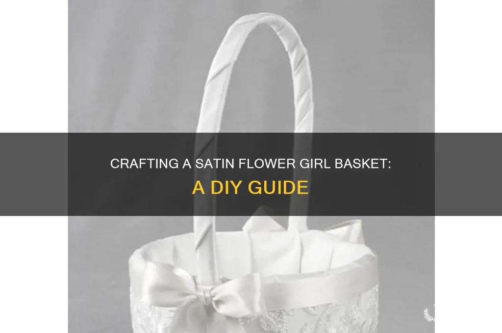 how to make a flower girl basket with satin