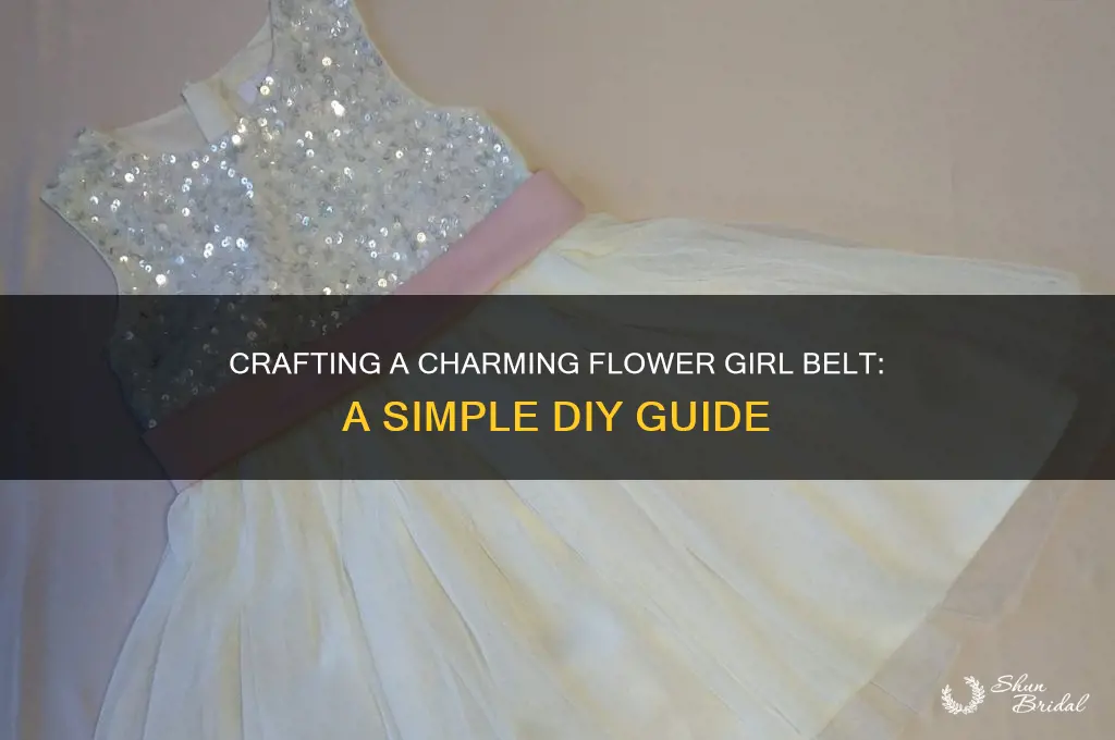 how to make a flower girl belt