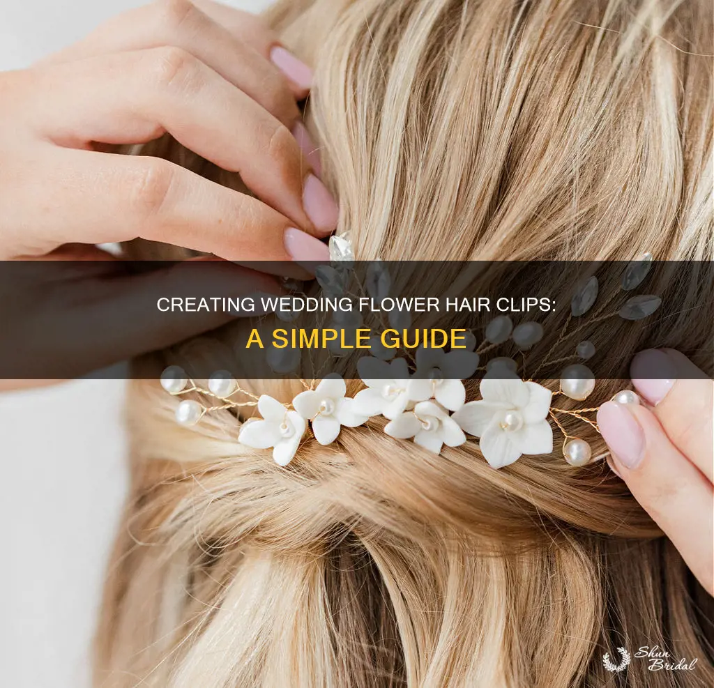 how to make a flower hair clip for wedding