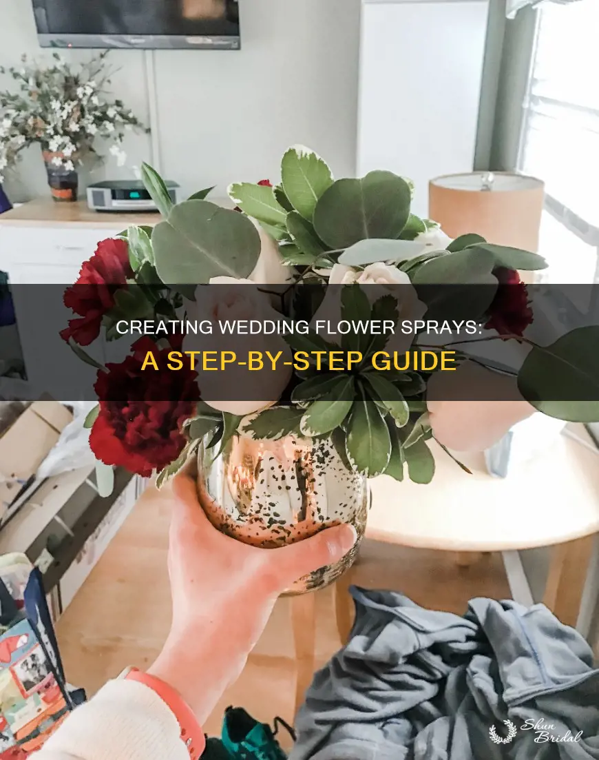 how to make a flower spray for wedding