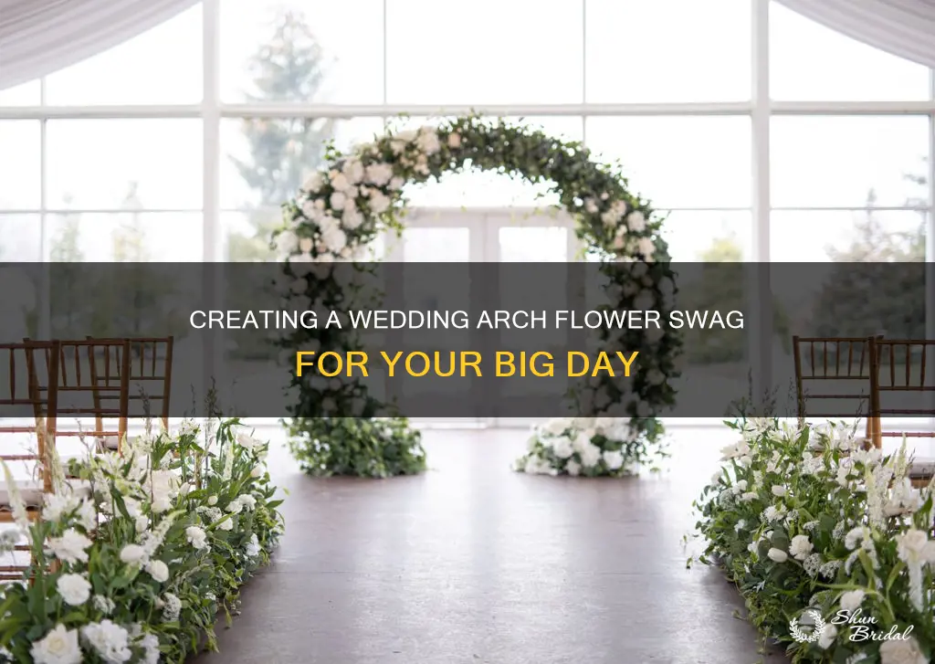 how to make a flower swag for wedding arch