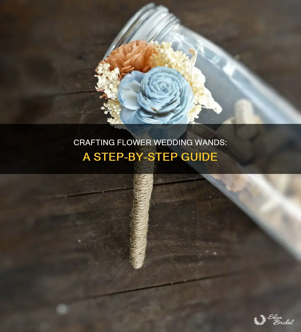 how to make a flower wedding wand