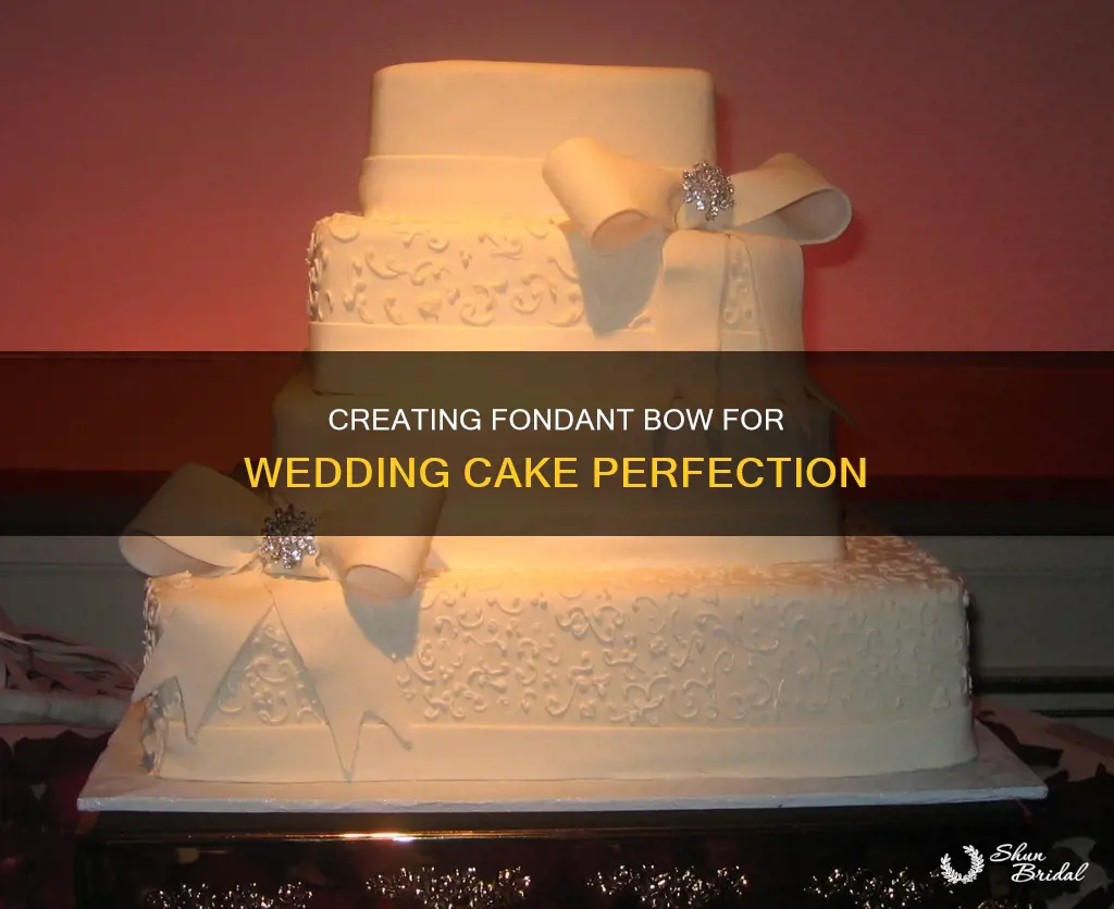 how to make a fondant bow for a wedding cake