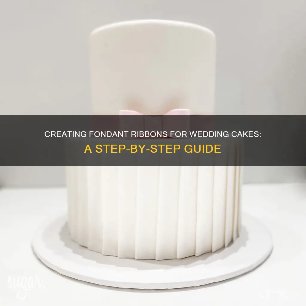 how to make a fondant ribbon for a wedding cake