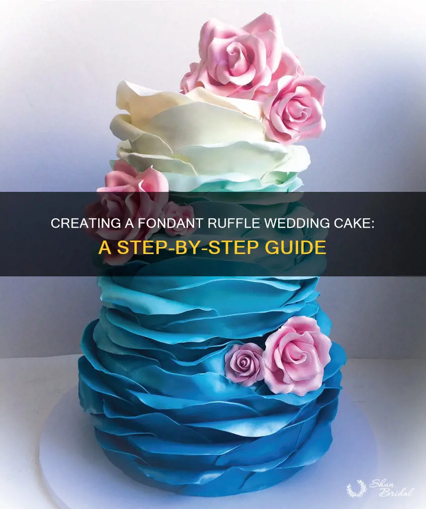 how to make a fondant ruffle wedding cake