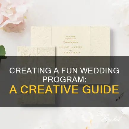 how to make a fun wedding program