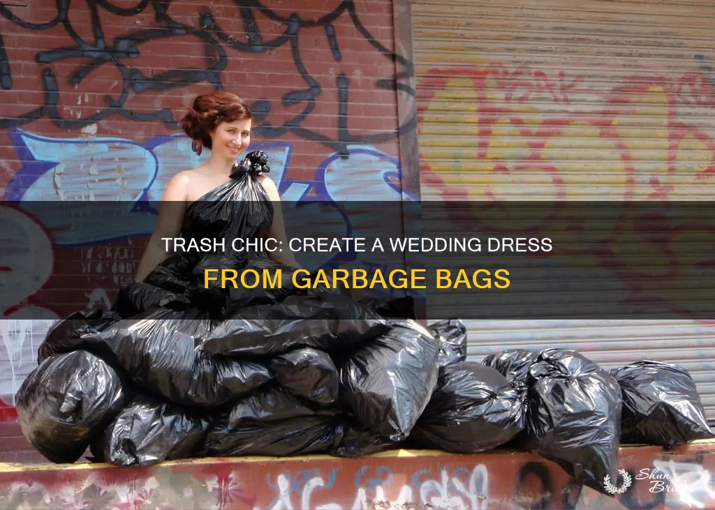 how to make a garbage bag wedding dress