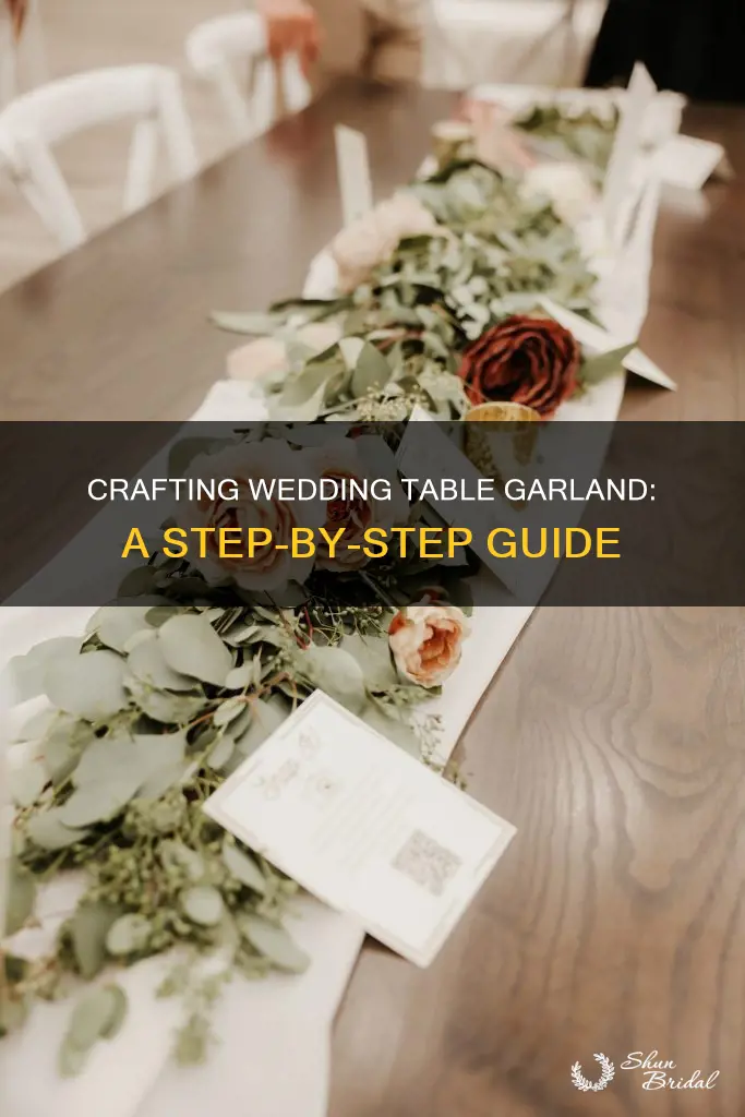 how to make a garland for a wedding table