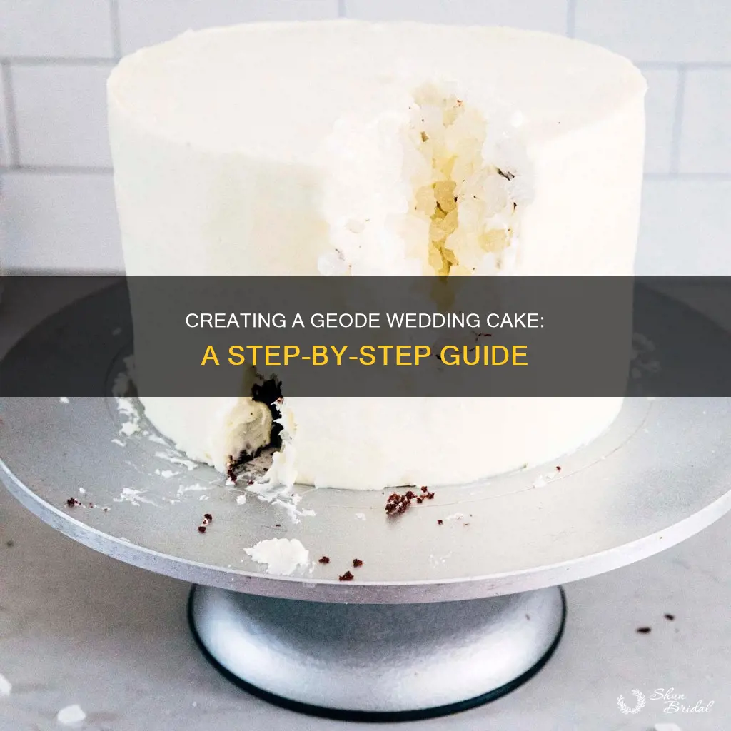 how to make a geode wedding cake