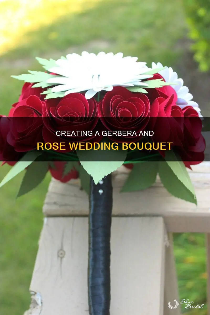 how to make a gerbera and rose wedding bouquet