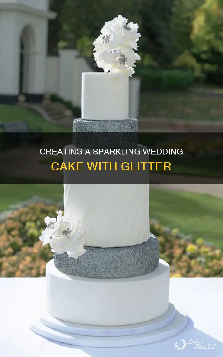 how to make a glitter wedding cake