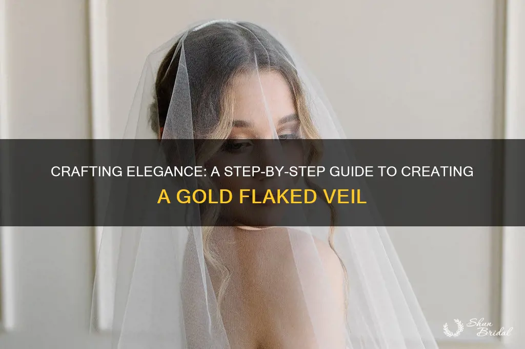how to make a gold flaked veil