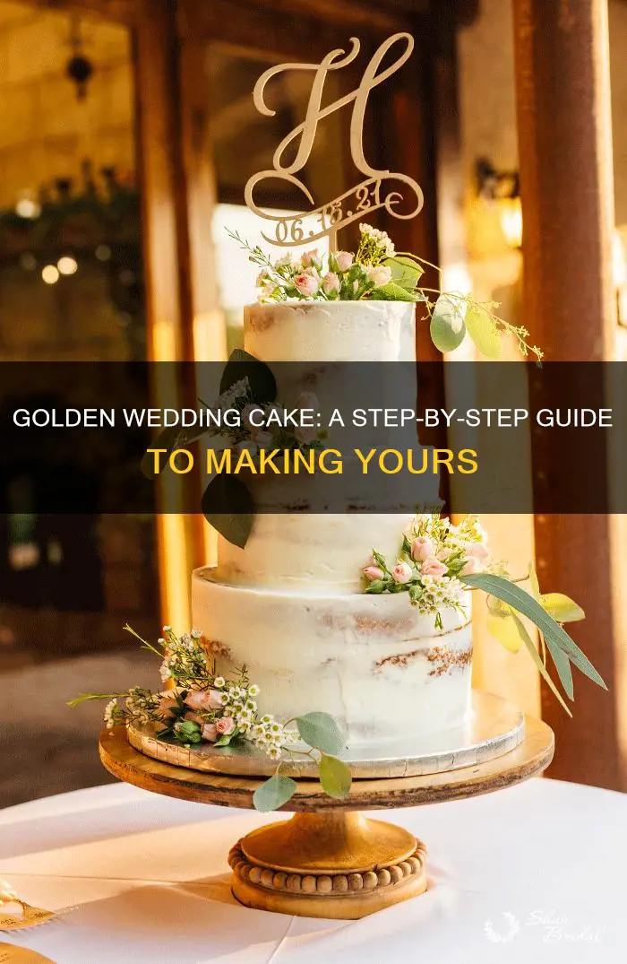 how to make a gold wedding cake