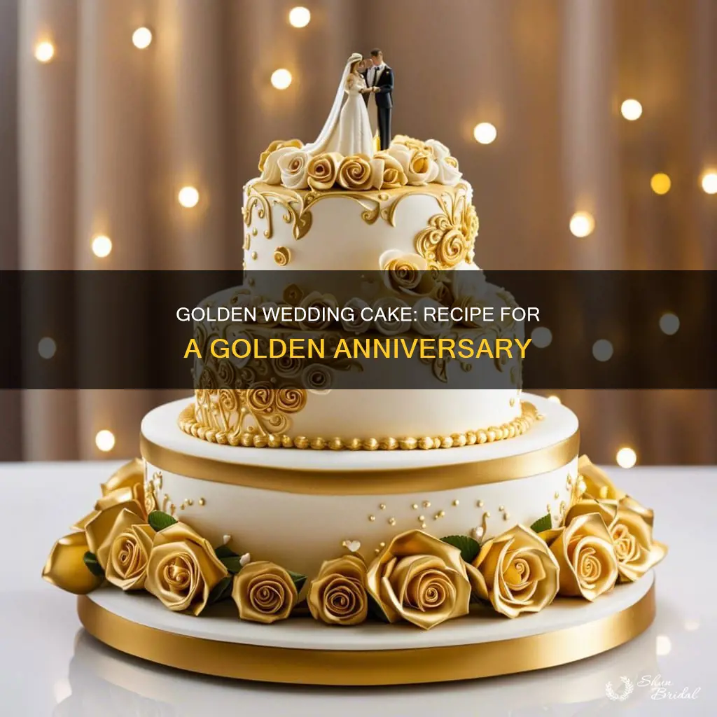 how to make a golden wedding cake