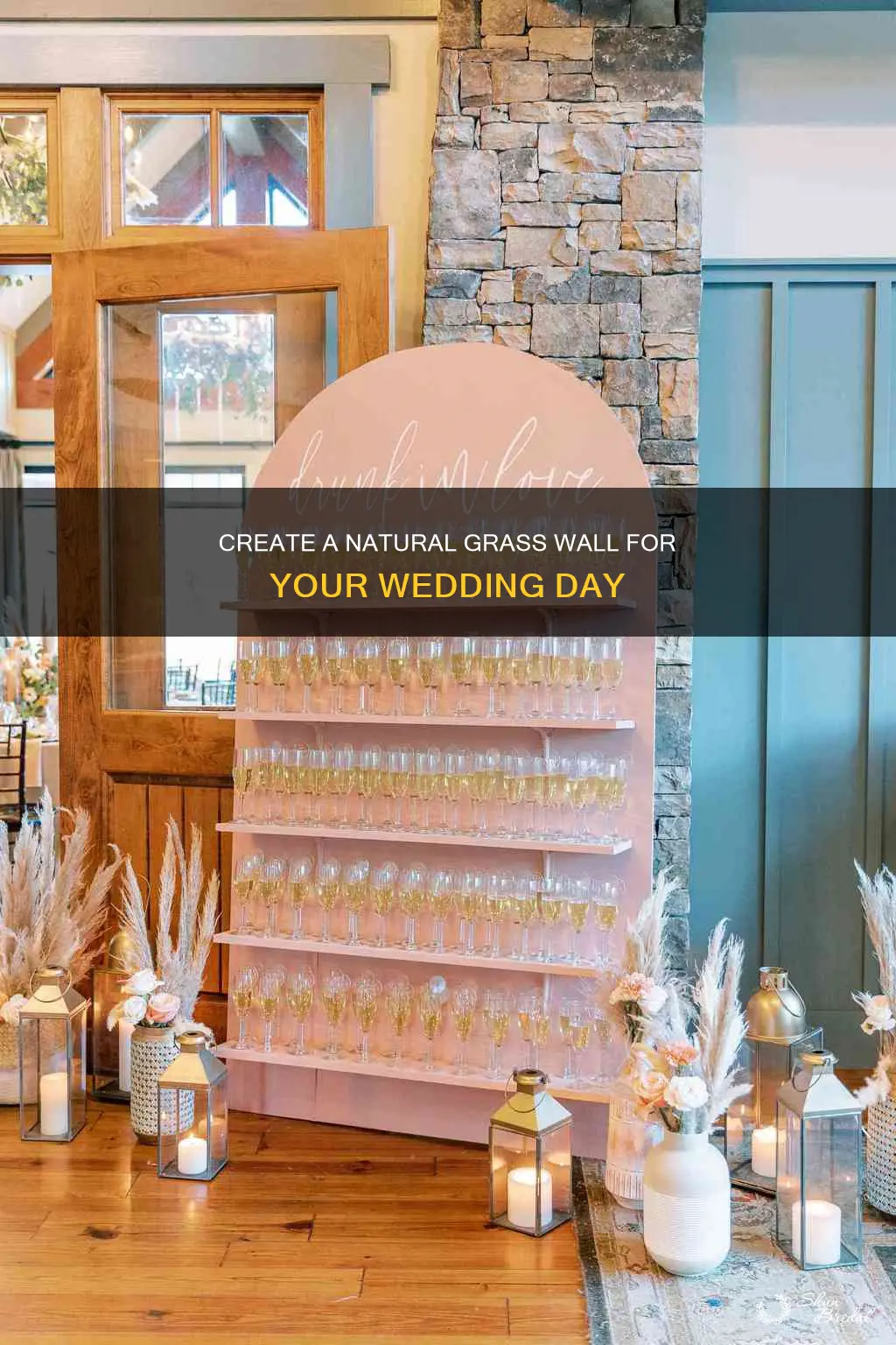 how to make a grass wall for wedding