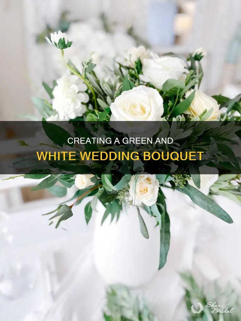 how to make a green and white wedding bouquet