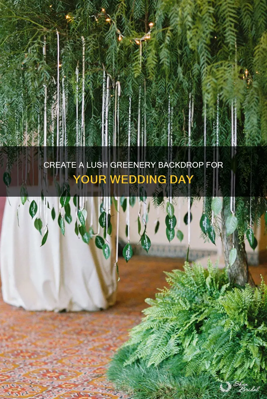 how to make a greenery background for wedding