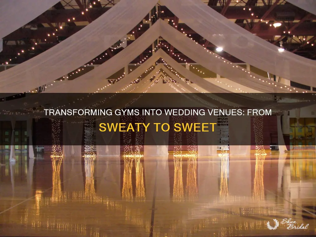 how to make a gym look pretty for a wedding