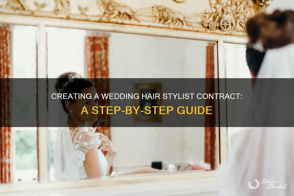 how to make a hair stylist wedding contract