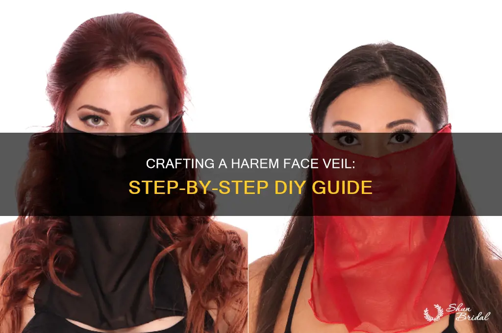 how to make a harem face veil