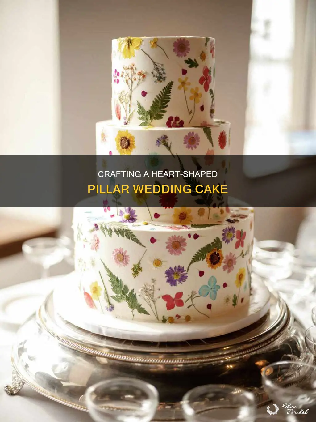 how to make a heart shaped pillar wedding cake