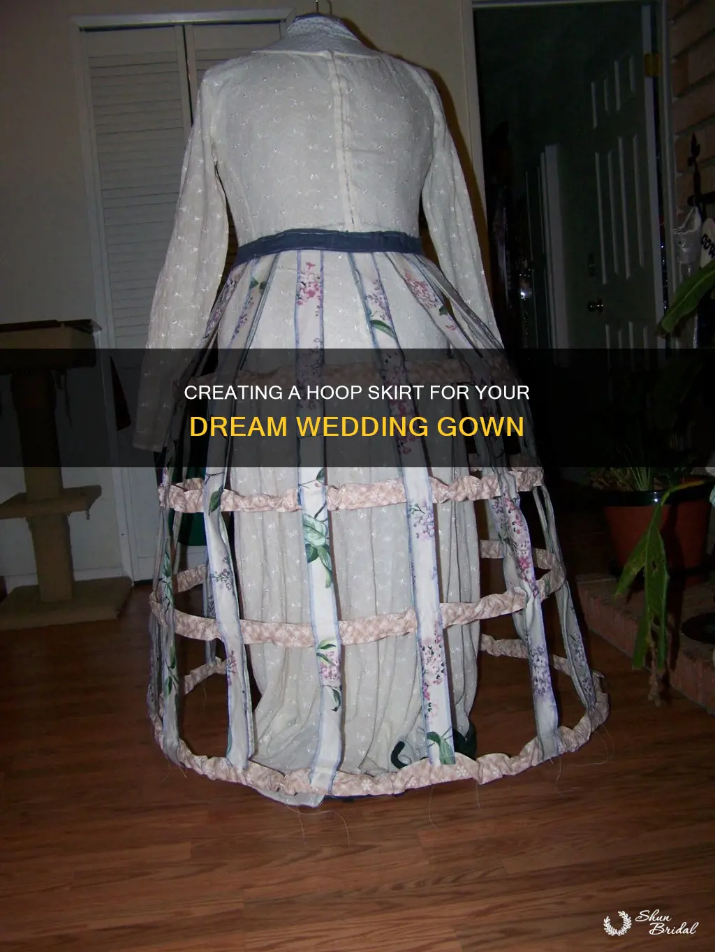 how to make a hoop skirt for a wedding dress