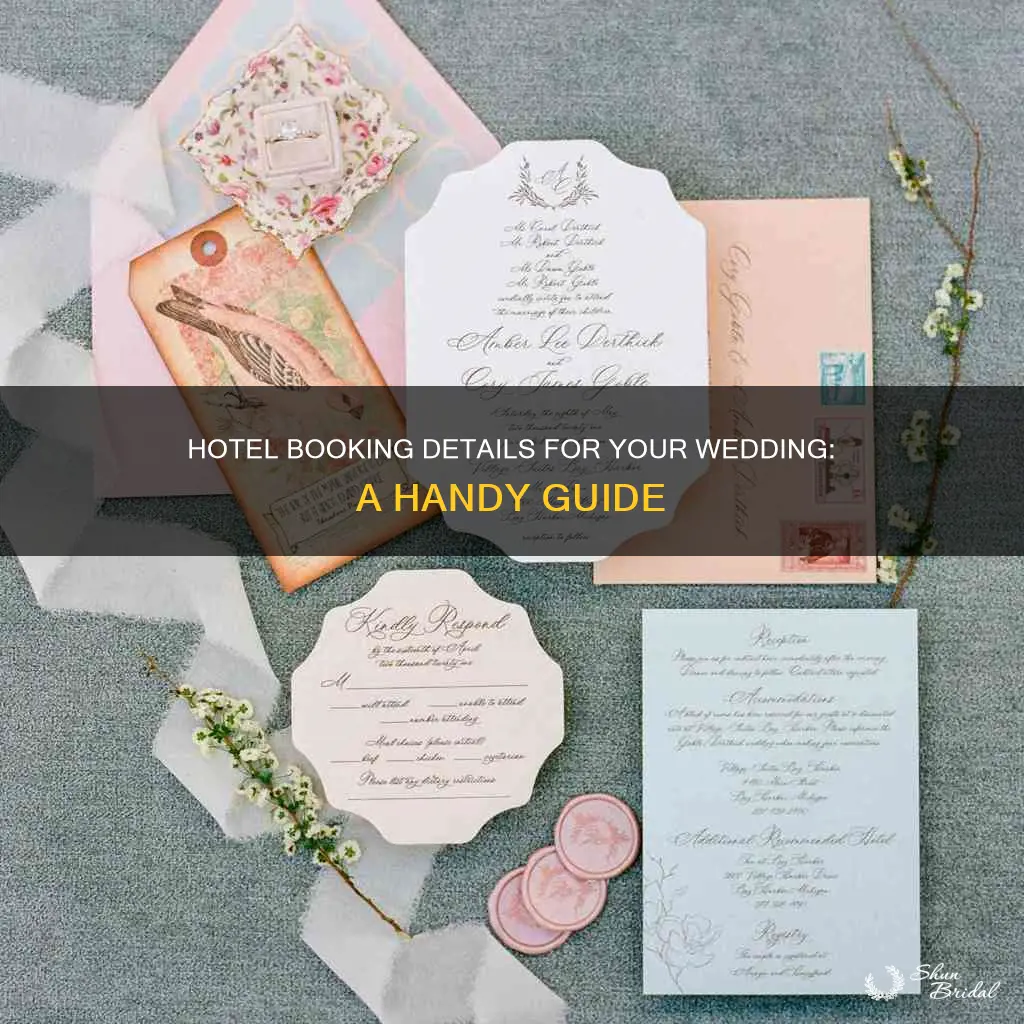 how to make a hotel booking information wedding card