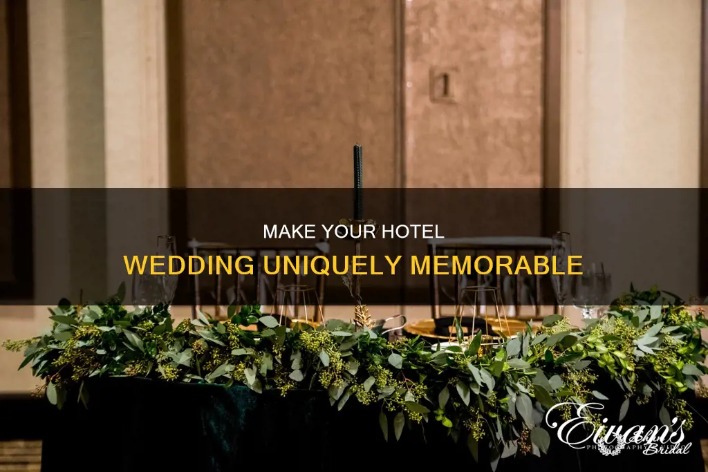 how to make a hotel wedding unique