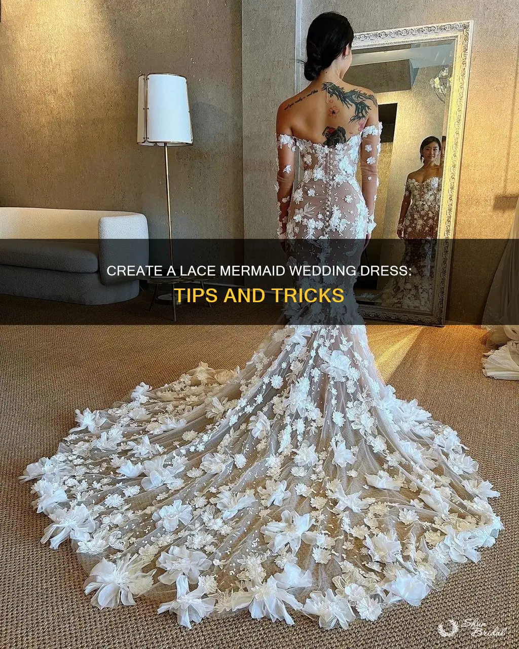 how to make a lace mermaid wedding dress