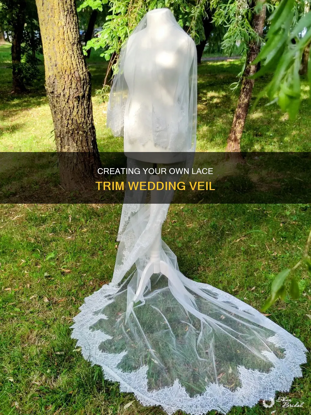 how to make a lace trim wedding veil