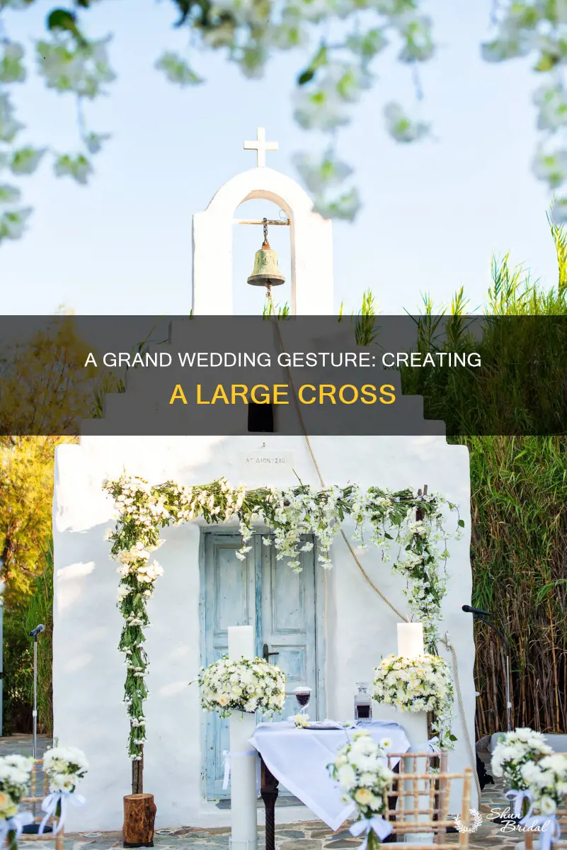 how to make a large cross in a wedding