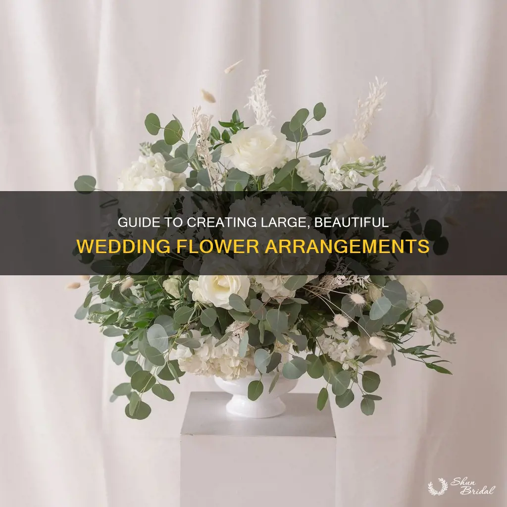 how to make a large flower arrangement for wedding